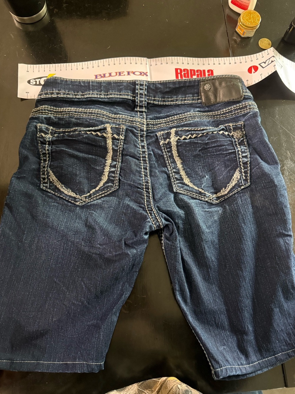 Silver Jeans Dark Blue Berkeley  Denim Shorts